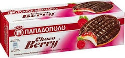 Papadopoulou Biscuits Choco Berry With Topping & Filling Chocolate & Strawberry 1pcs 150gr