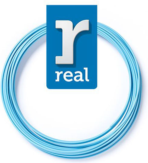 Real Filament Real PLA 3D Drucker Filament 1,75mm Hellblau 0,5kg 1Stück (Nachfüllen)