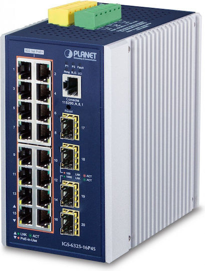 Planet IGS-6325-16P4S Managed L3 Switch με 16 Θύρες Gigabit (1Gbps) Ethernet και 4 SFP Θύρες