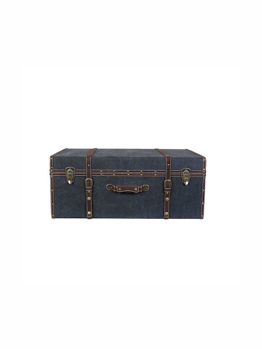 Art et Lumiere Wooden Decorative Trunk Suitcase Blue 74x50x30cm