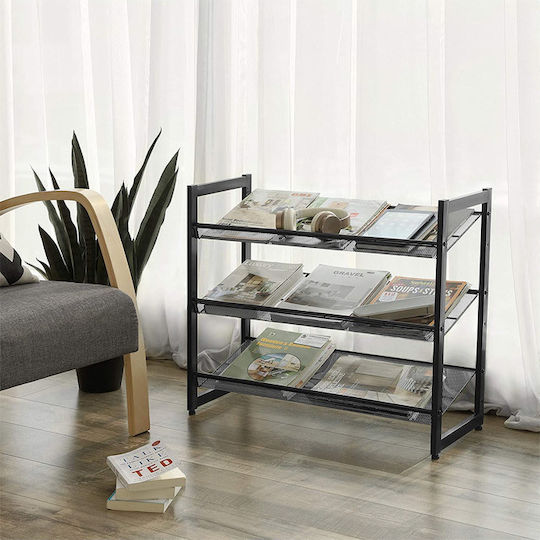 Μεταλλική με 3 Ράφια Μαύρη 74x30.7x62.8cm LMR03B Μεταλλική με 3 Ράφια Μαύρη 74x30.7x62.8cm LMR03B
