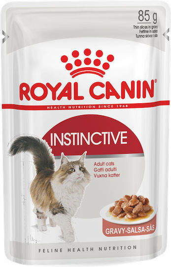Royal Canin Instinctive Gravy Wet Food for Adult Cats in Pouches with Fish, Chicken and Poultry 85gr