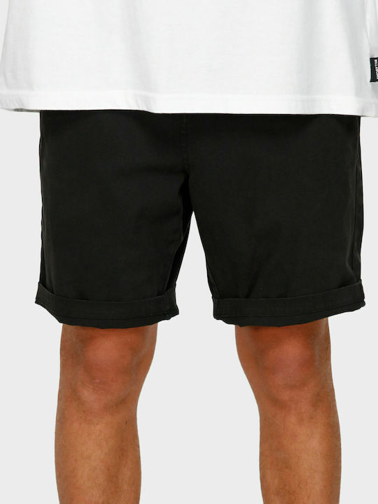 New Order Ανδρική Βερμούδα Chino Μαύρη
