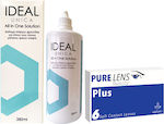 Pure Lens Plus 6 Μηνιαίοι Φακοί Επαφής Υδρογέλης & Ideal Unica 380ml