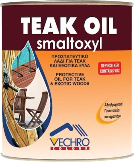 Vechro Smaltoxyl Teak Oil Άχρωμο Ελαφρώς Σατινέ 750ml
