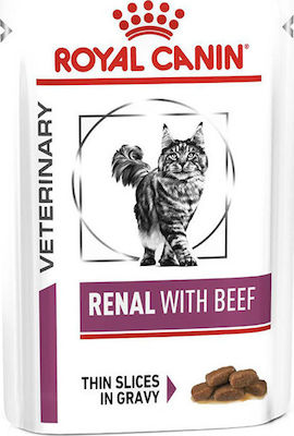 Royal Canin Renal Wet Food for Adult Cat in Pouch with Beef 85gr 3612010