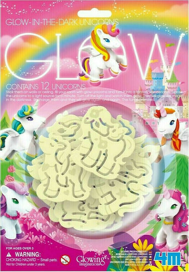 4M Kids Glow-in-the-Dark Wall Sticker Unicorns 4pcs