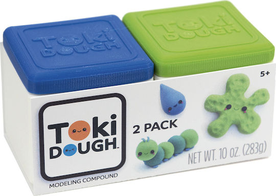 Relevant Play Plasticine in Box Toki (Blue and Green) for 5+ Years, 2 Pieces