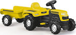 Παιδικό Τρακτέρ Ποδοκίνητο με Καρότσα & Πετάλι Κίτρινο