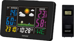 Denver WS-540 S0425122 Ασύρματος Μετεωρολογικός Σταθμός Ψηφιακός Επιτραπέζιος Μαύρος