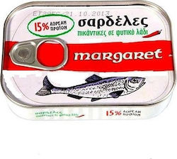 Margaret Sardines Λαδιού Πικάντικες 115gr