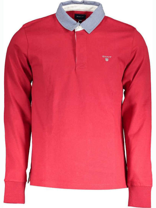 Gant Men's Long Sleeve Blouse Polo Red