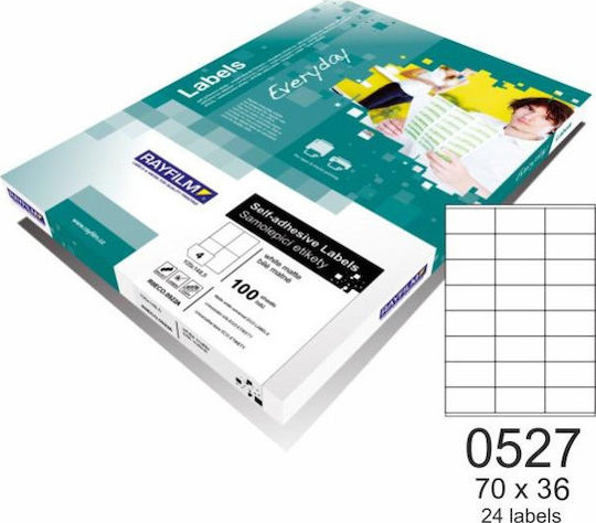 Rayfilm 2400 Selbstklebende A4-Etiketten Everyday 70x36mm