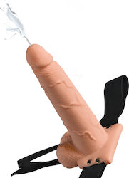 Pipedream Fetish Fantasy Hollow Squirting Strap-On with Balls Harness με Dildo 19cm στο χρώμα του δέρματος