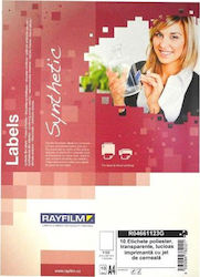 Rayfilm Synthetic 10 Self-Adhesive Rectangular A4 Labels 210x297mm