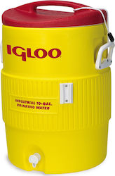 Igloo Industrial Δοχείο με Βρυσάκι Θερμός σε Κίτρινο χρώμα 38lt