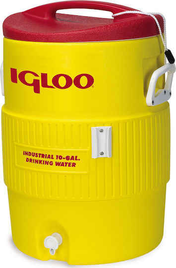 Igloo Industrial Recipient cu robinet Termos Plastic 38lt Galben cu Mâner 41428