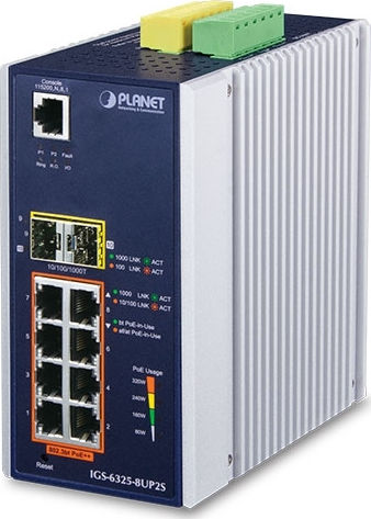 Planet IGS-6325-8UP2S Managed L3 PoE++ Switch με 8 Θύρες Gigabit (1Gbps) Ethernet και 2 SFP Θύρες