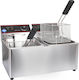 Fresh Electric Fryer Double 6.5kW Capacity 2x8lt 55x43x34cm