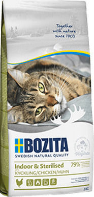 Bozita Indoor & Sterilised Trockenfutter für kastrierte Katzen mit Huhn 10kg