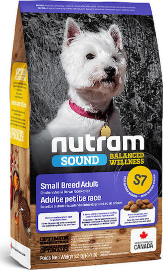 Nutram S7 Sound Balanced Wellness 2kg Ξηρά Τροφή για Ενήλικους Σκύλους Μικρόσωμων Φυλών με Καστανό Ρύζι και Κοτόπουλο