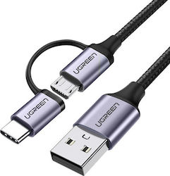Ugreen Braided USB to Type-C / micro USB 1m 2.4A Cable (30875)