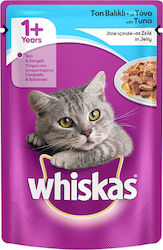 Whiskas 1+ Nasses Katzenfutter für Katze in Beutel mit Thunfisch 100gr