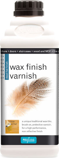 Polyvine Wax Finish Βερνίκι Επιφάνειας Νερού Άχρωμο Σατινέ 1lt