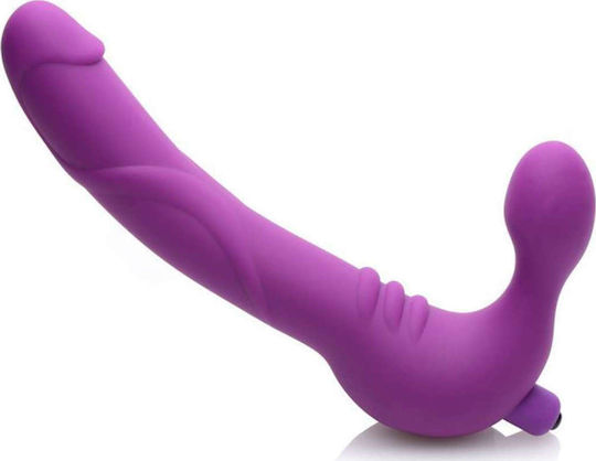 Strap U Royal Revolver Vibrating Strap On Strapless Strap On with Dildo 22cm with Vibration in Purple Color