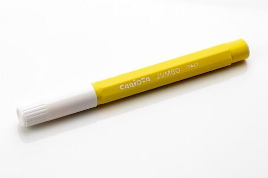 Carioca Jumbo Κίτρινος Μαρκαδόρος Ζωγραφικής Χονδρός, Πλενόμενος