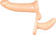 Strap U Plena II Double Penetration Adjustable Strap Οn Harness Harness με Διπλό Dildo 17cm στο χρώμα του δέρματος