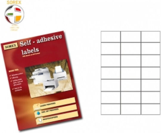 Sorex 2100 Etichete autoadezive A4 Dreptunghiulare 70x42.3mm