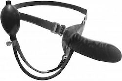 Strap U Expander Inflatable Strap On Harness with Dildo 14.50cm in Black Color