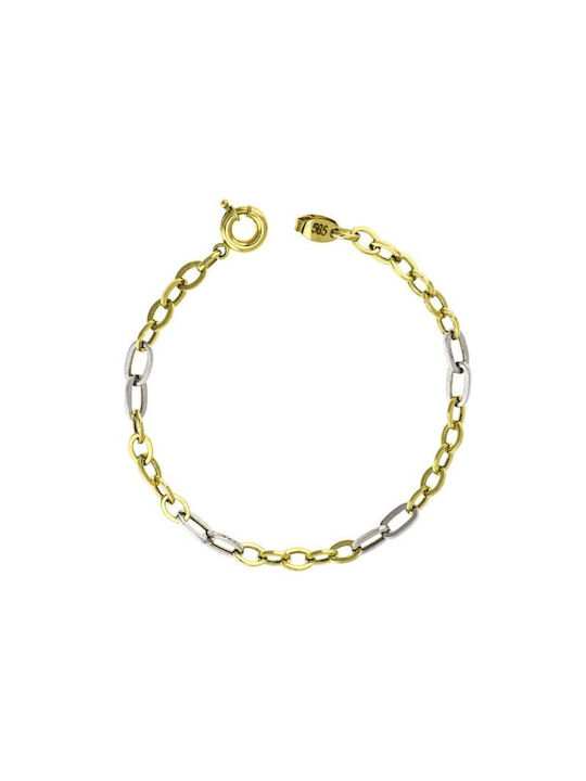 Bicolour Bracelet 14 Carat BR00069 (Women's)