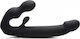 Strap U Tri-Volver Strapless Strap-on Strapless Strap On με Τριπλό Dildo 21.60cm και Δόνηση σε Μαύρο Χρώμα