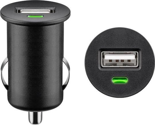 Goobay USB Φορτιστής Αυτοκινήτου 1A Φορτιστής Αυτοκινήτου 5W 1A με μία Θύρα: 1xUSB Μαύρο Χρώμα