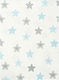 Dimcol Cotton Swaddle Blanket Star Sky Blue 80x80cm