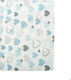 Dimcol Hearts Cotton Swaddle Wrap Light Blue 80x80cm.