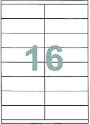 Fleks 1600 Self-Adhesive Rectangular A4 Labels 105x37mm