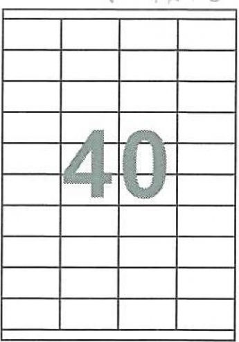 Fleks 4000 Selbstklebende A4-Etiketten 52.5x29.7mm