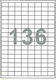 Fleks 13600 Self-Adhesive Rectangular A4 Labels 25.4x16.9mm