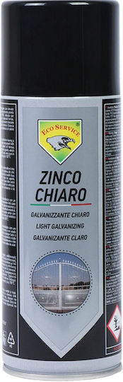Eco Service Σπρέι Γαλβανισμού Zinco Chiaro με Νικέλ Εφέ Γκρι 400ml 12τμχ