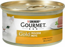 Purina Gourmet Gold Hrana umeda pentru pisici adulte in Poate cu Ficat Mousse 85gr 1buc