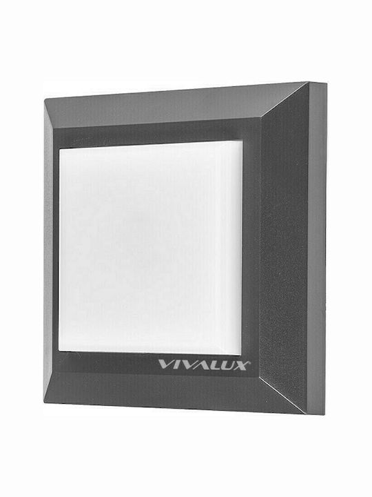 Vivalux Επιτοίχια Εξωτερική Πλαφονιέρα LED IP65 4.5W