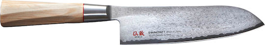 Senzo Suncraft Twisted Octagon Нож Santoku от Дамаска Стомана 16.7см