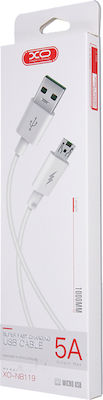 XO Regular USB 2.0 to micro USB Cable Λευκό 1m (XO-NB119)