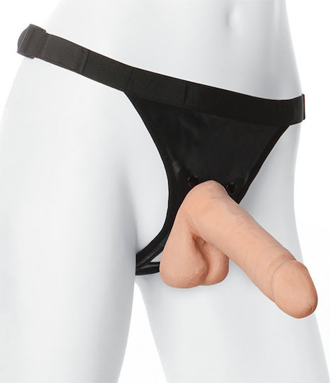 Vac U Lock Ultraskyn Cock With Ultra Harness Harness με Dildo 17.3cm στο χρώμα του δέρματος