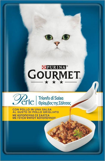 Gourmet Υγρή Τροφή για Ενήλικες Γάτες σε Φακελάκι με Κοτόπουλο 85gr