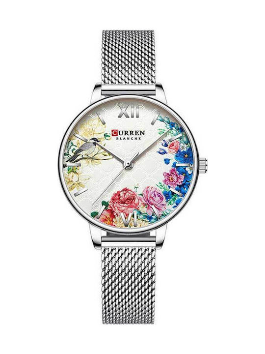 Curren Women's Watch with Silver Metal Bracelet