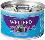 Wellfed Sterilised Urinary Care Wet Food for Adult Cats for Urinary Health In Can with Chicken / Calf Πατέ 1pc 200gr